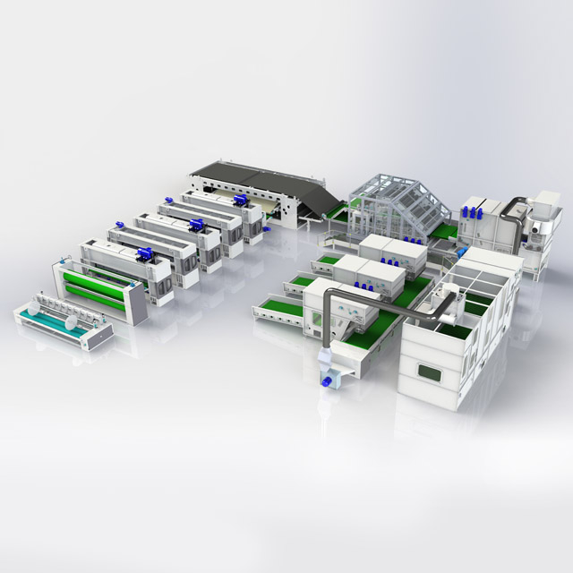 สายการผลิต Nonwoven Machine Loom Geotextile 